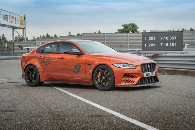 Jaguar xe sv Project 8 Nurburgring Record two