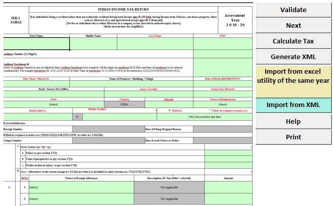 Income Tax Return e-Filing 2019, ITR Filing 2019-20, income tax return filing last date, how to file itr online, how to file income tax return, how to fill ITR quickly, how to Import of Data from Prefill XML, how to Import of Data from Previous version of Excel utility
