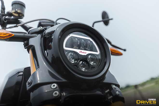 Indian FTR1200S review headlamp