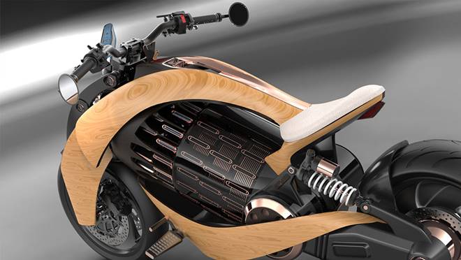 newron motors wooden body electric motorcycle