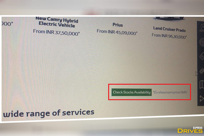 Toyota India starts new stock estimator: How it helps with your car ...