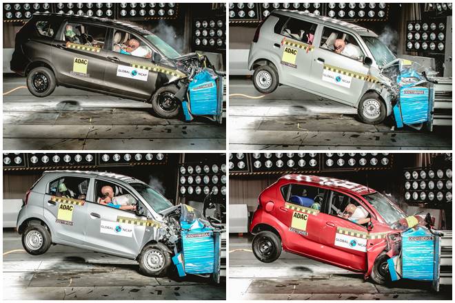 global ncap crash test india made cars ertiga santro wagonr redigo