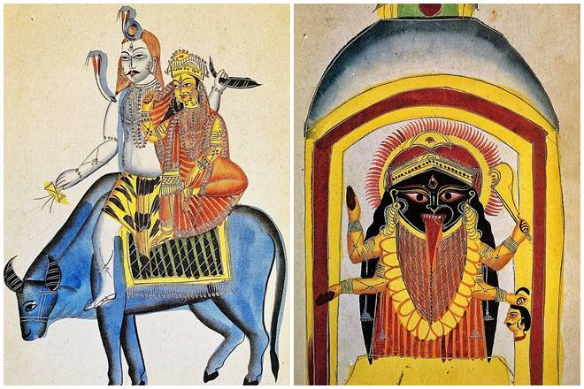 Patachitras, west bengal performing art, kalighat patachitra, oleographs , bengal paintings
