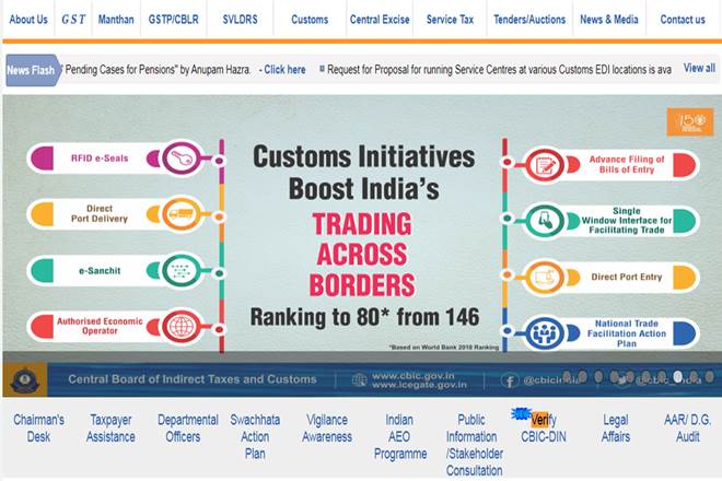 CBIC-DIN, GST, Excise & Customs Duty, How to verify, step by step guide, the central board of indirect taxes and customs