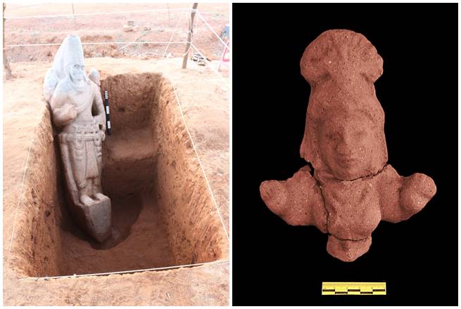 Vishnu idol, Vishnu idol found in andhra, ASI , Gottiprolu excavations, pallava