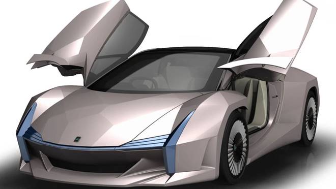electric car made of wood japan