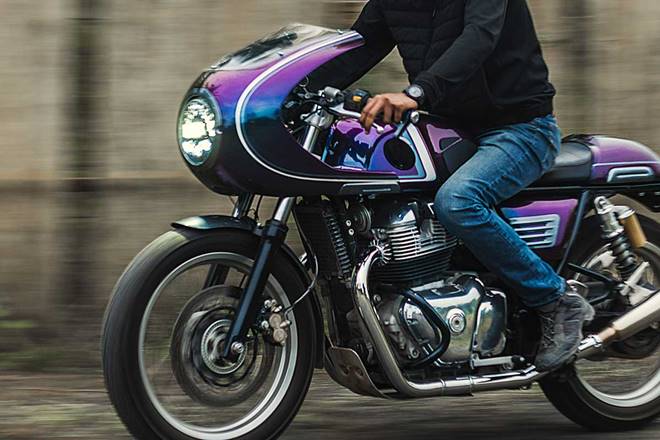 modified royal enfield gt650 cafe racer