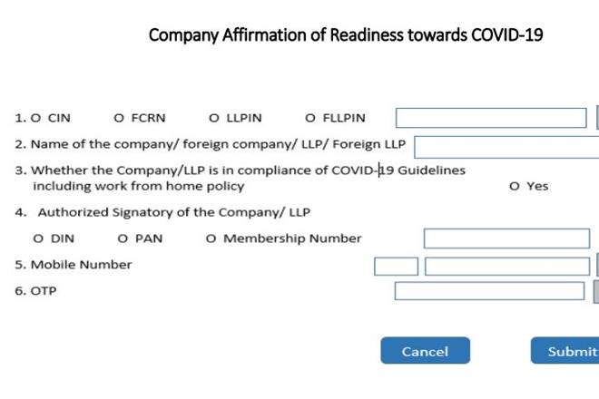 MCA, ministry of corporate affairs, mca form on covid 19, coronavirus
