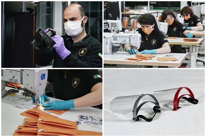 lamborghini face masks plexiglass shield