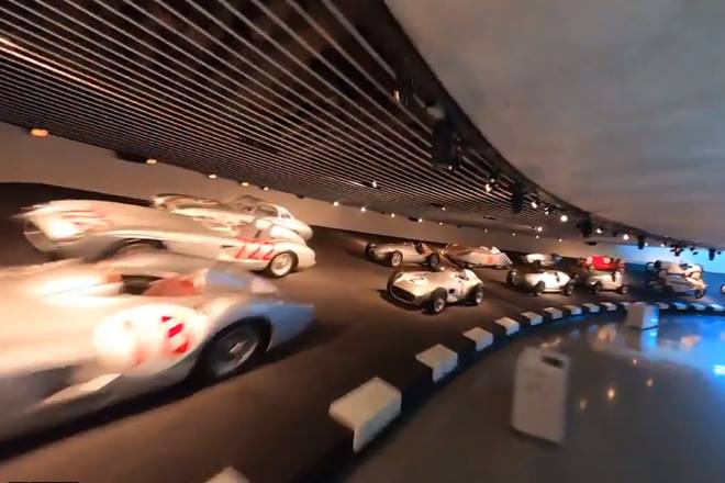 Mercedes Benz museum drone footage