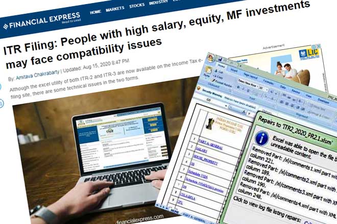 Income Tax, Income Tax Return, ITR-2, ITR-3, ITR excel utilities