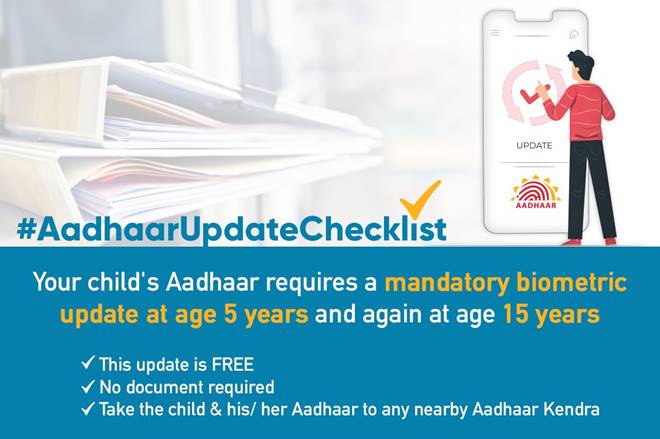 UIDAI Aadhaar Update Alert: How to do mandatory biometric update of child aadhaar