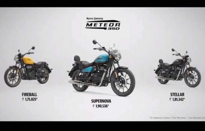 royal enfield meteor 350 variants