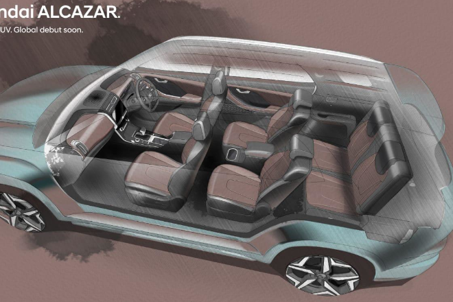 Hyundai Alcazar interior sketch