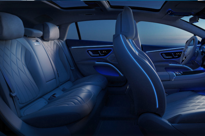 Mercedes EQS rear seats
