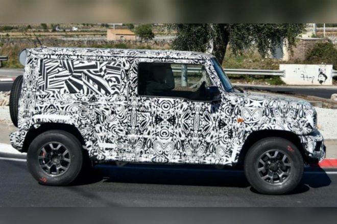 Suzuki Jimny Long Wheelbase right side Spy Shot