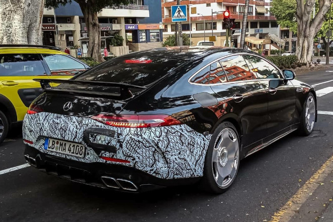 Mercedes AMG GT 73e rear spy shot