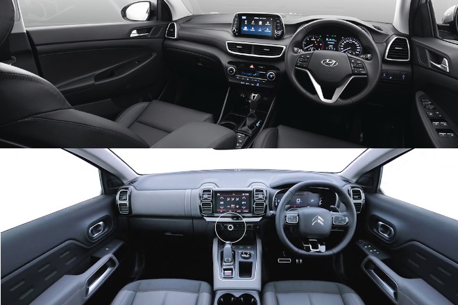 Hyundai Tucson vs Citroen C5 Aircross interior