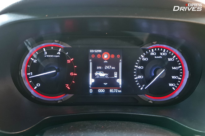Mahindra Thar diesel semi-digital MID