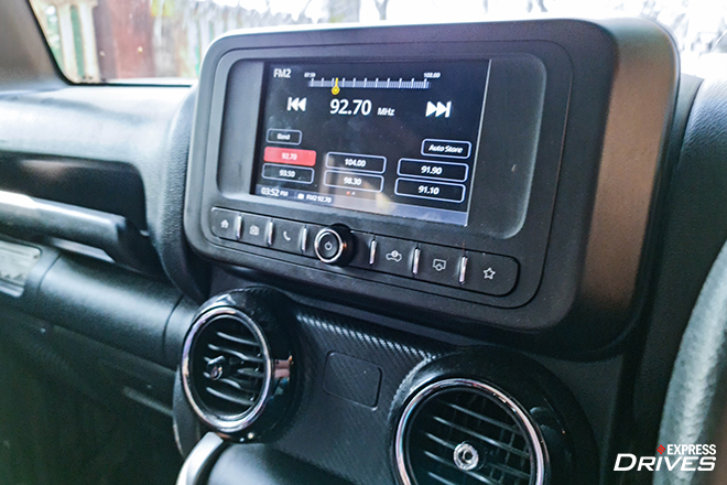 Mahindra Thar diesel gets a 7-inch touchscreen display