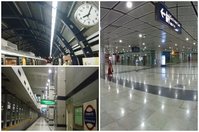 led lights at delhi metro stations