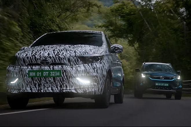 Tata Tigor EV & Nexon EV driving front view